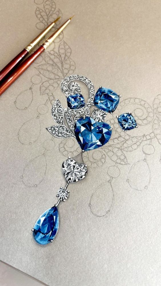 Gemstone rendering technical plate